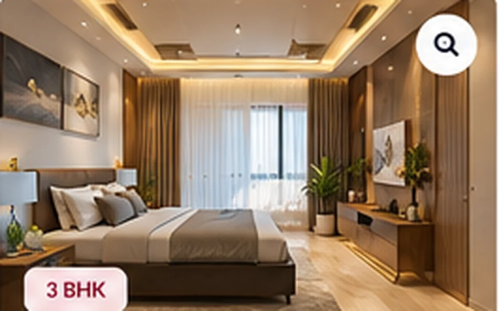3 BHK Master Bedroom Interior - 3 BHK interior design in Thane