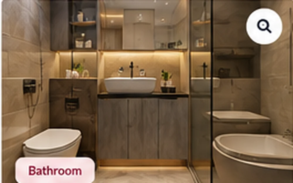Modern 2 BHK Bathroom Design - 2 BHK interior design in Kalyan