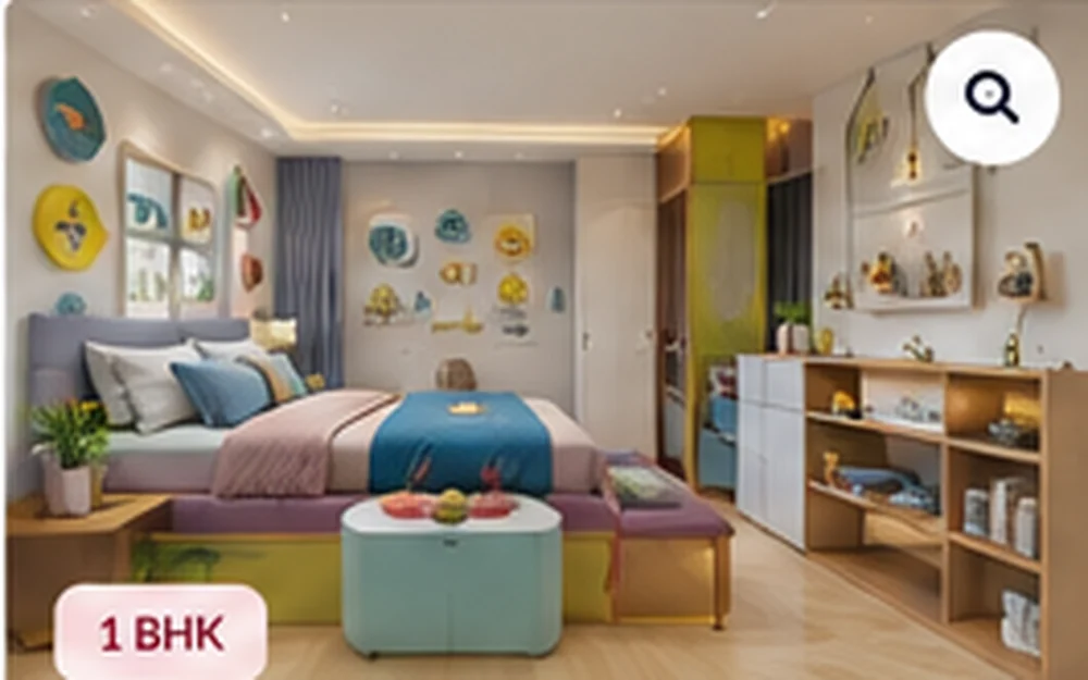 Kids Bedroom Interior - 1 BHK interior design in Ulhasnagar